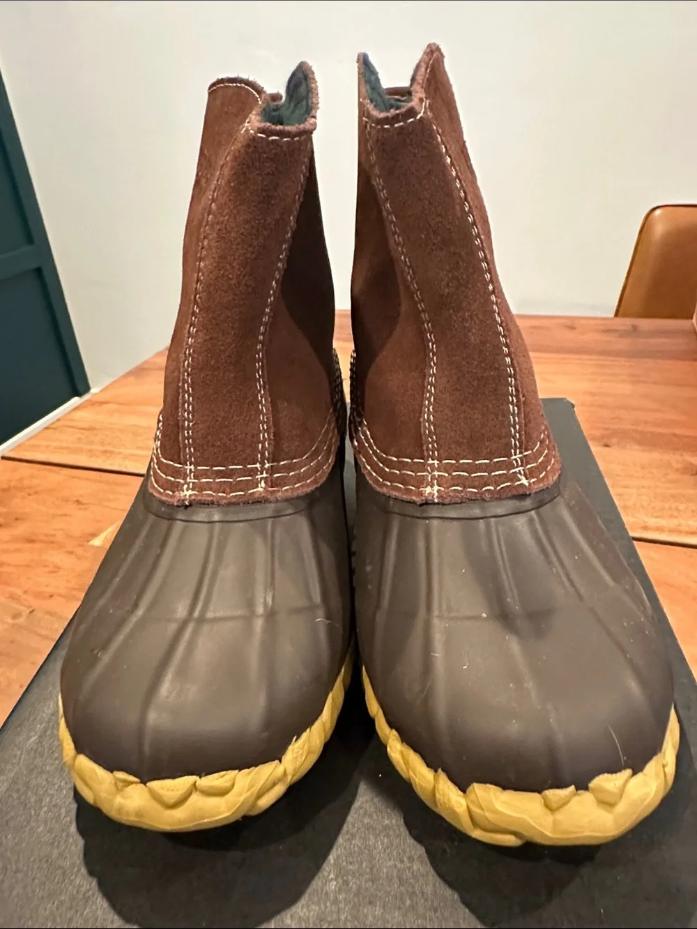RedHead Brown Suede & Dark Brown Duck Boots with Yellow Sole